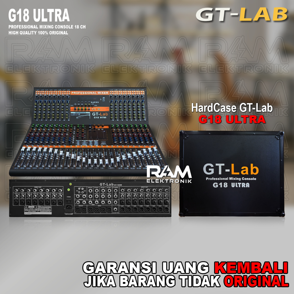Mixer 18 Channel GT LAB G18 ULTRA | G 18 ULTRA Original + Hardcase