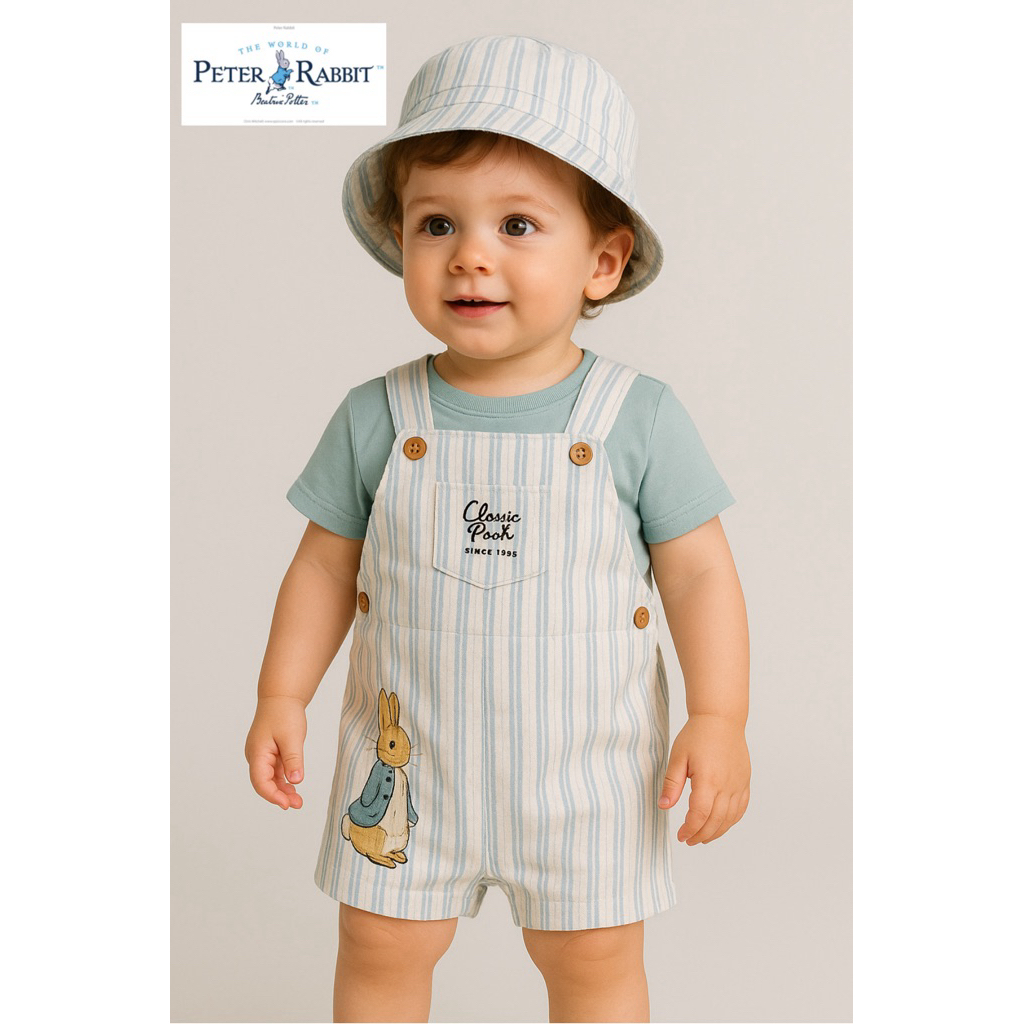 READY STOK Setelan Petter Rabit Anak Laki Laki Set Topi