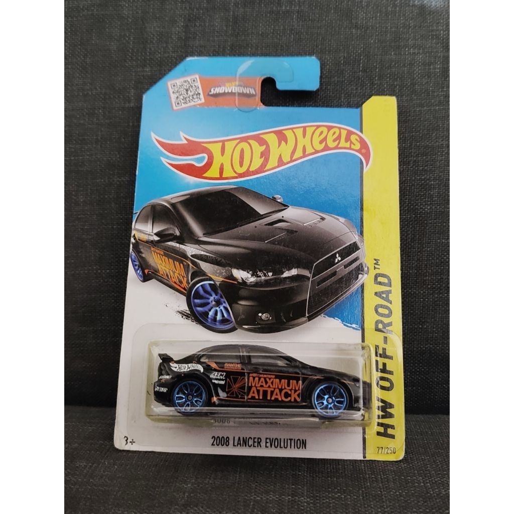 Hot Wheels 2008 Mitsubishi Lancer Evolution Black Maximum Attack HW Off Road