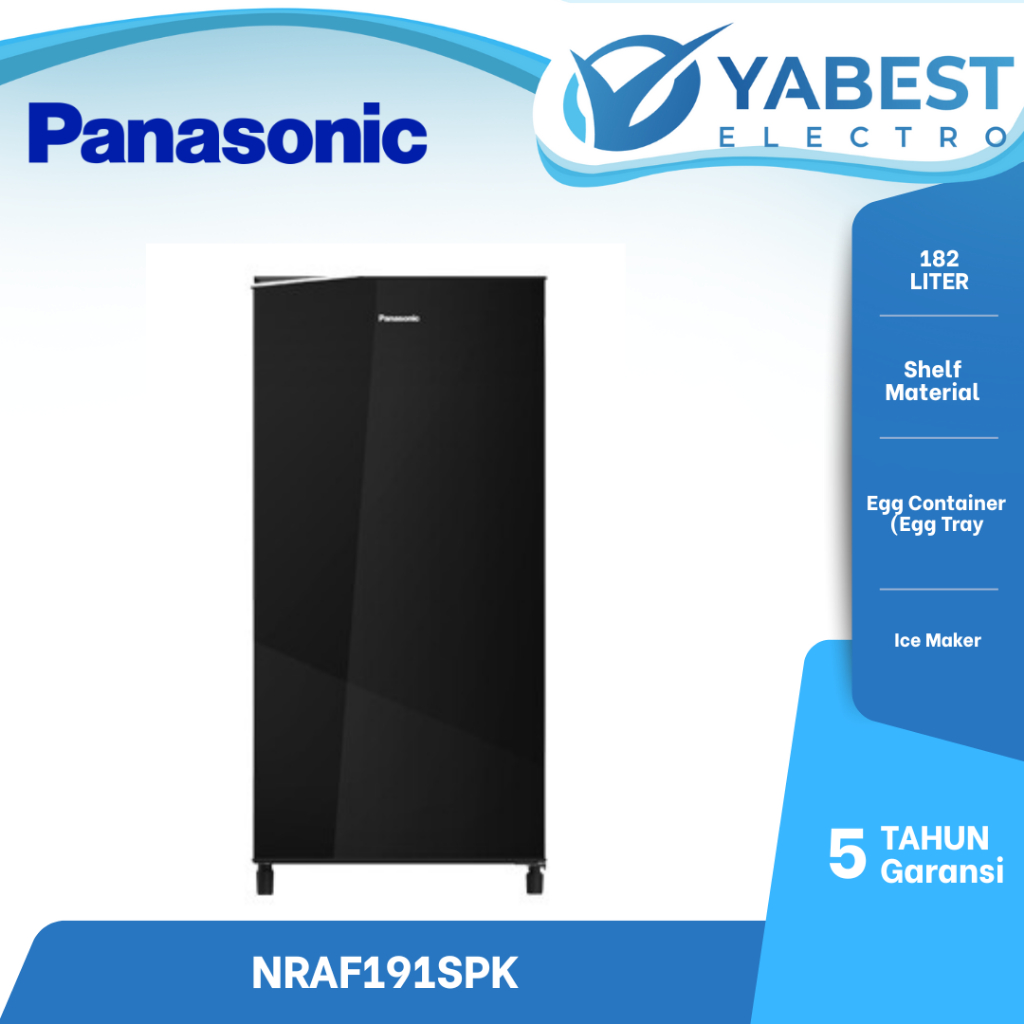 PANASONIC KULKAS 1 PINTU 1 DOOR REFRIGERATOR NRAF191SPK