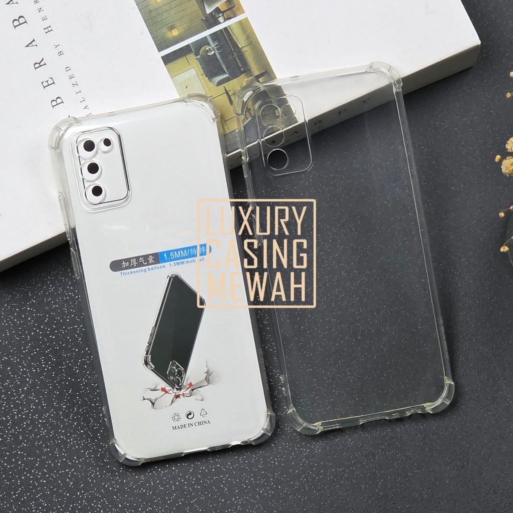 Premium SoftCase Airbag Anticrack Tebal Crystal Transparan Case Kompatibel untuk Samsung A02S Samsun
