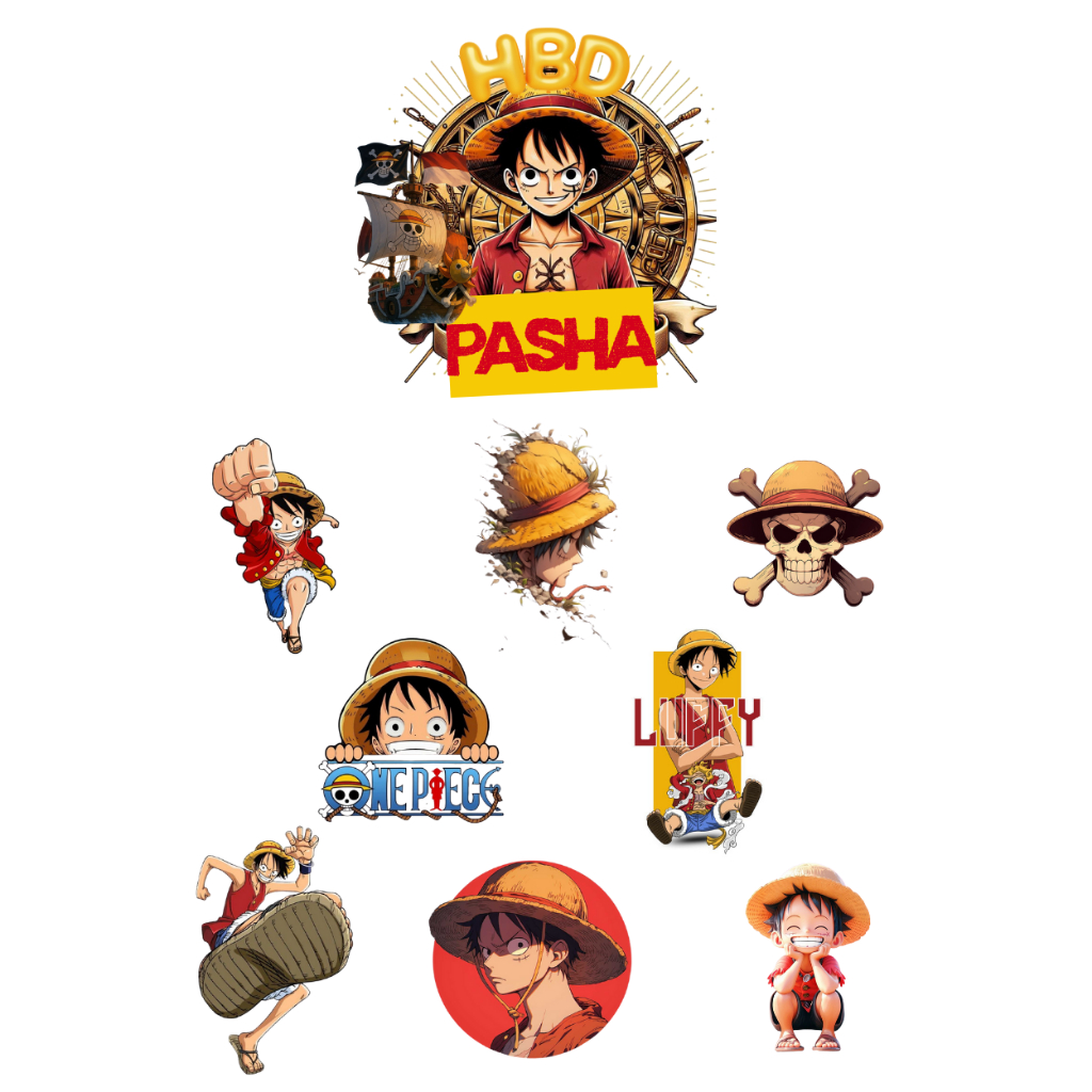 TOPPER CAKE -  ONE PIECE cake topper toper birthday set topper cake hiasan kue anak cowok anak bajak