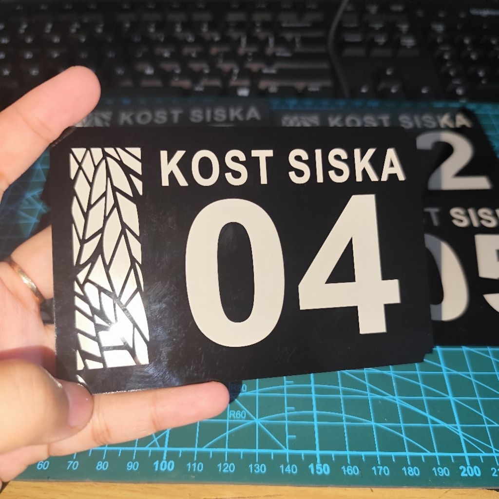 Nomor Kamar Kost custom