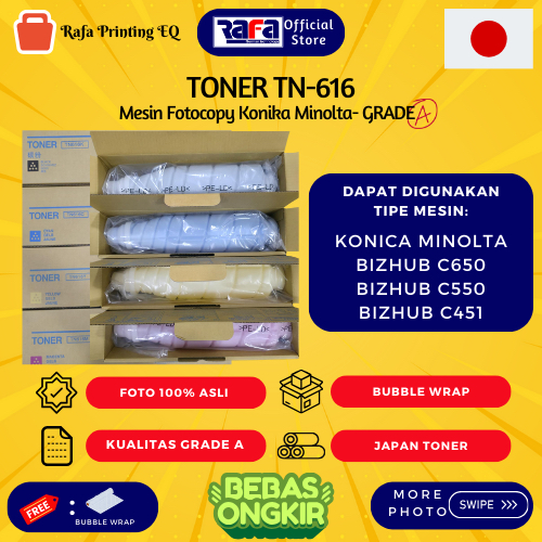 Toner Cartridge Compatible Konica Minolta KM TN616 TN616C TN616M TN616Y TN616K TN 616 616C 616M 616Y