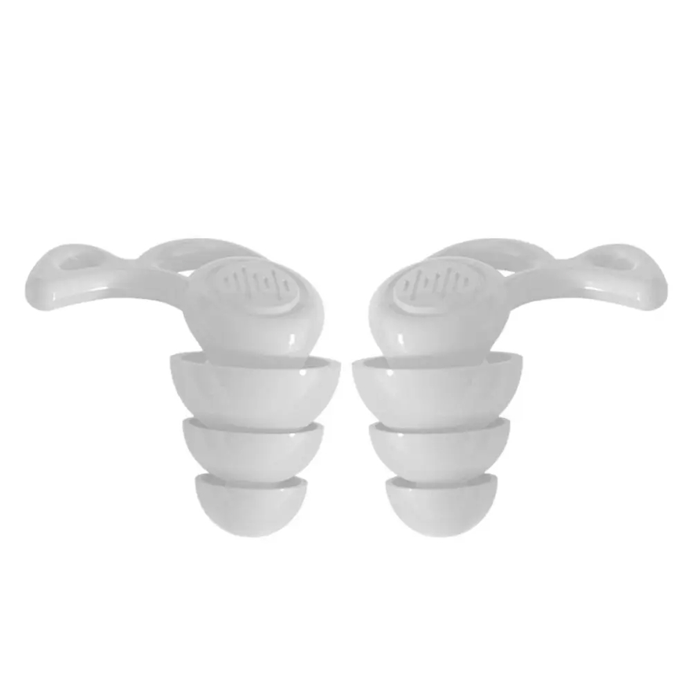 Sepasang Ear Plug Peredam Suara Silikon / Peredam Suara Telinga / Penutup Telinga Tidur
