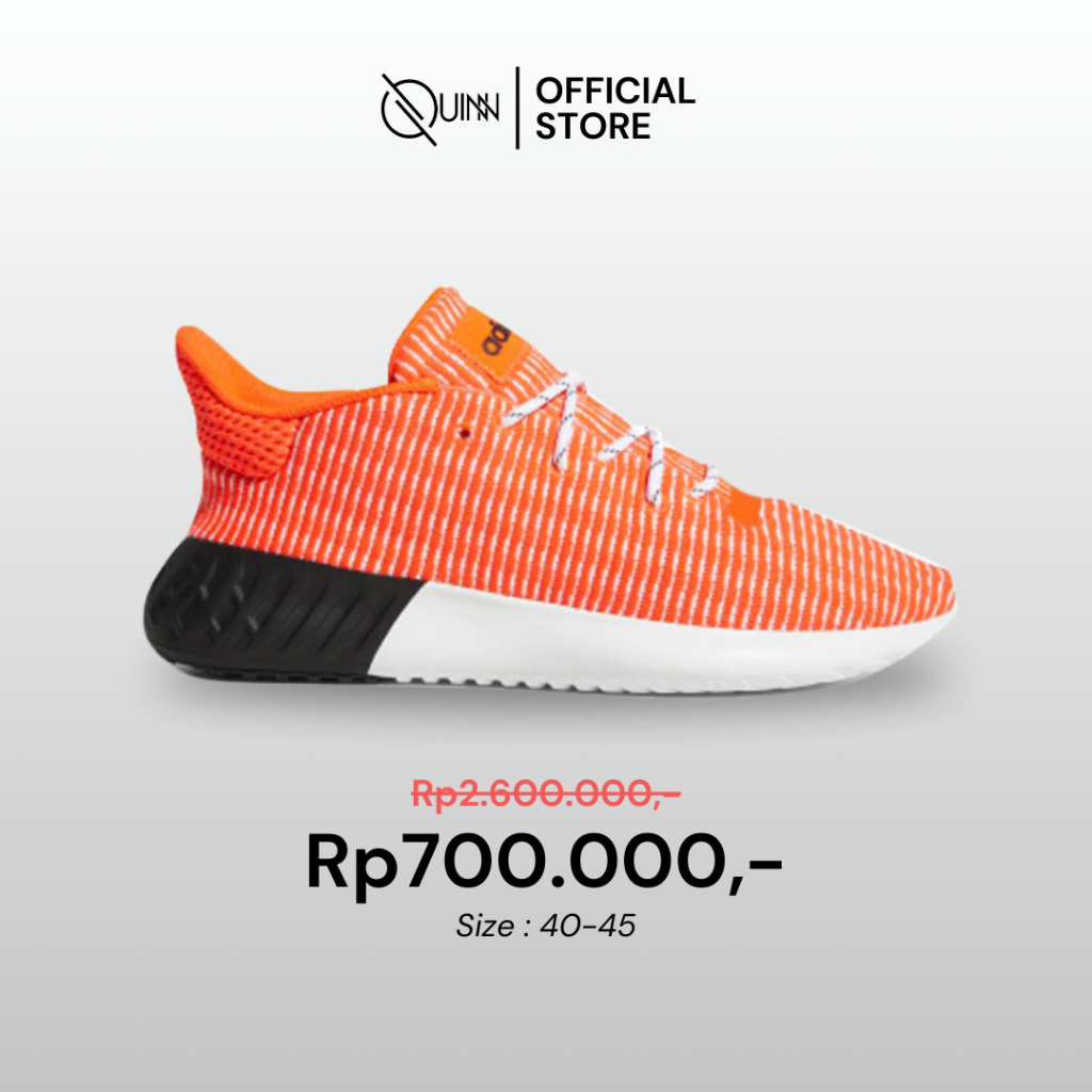 Adidas Tubular Dusk Primeknit Solar Red Running Shoes BNIB / Sepatu Sneakers Olahraga Lari Pria