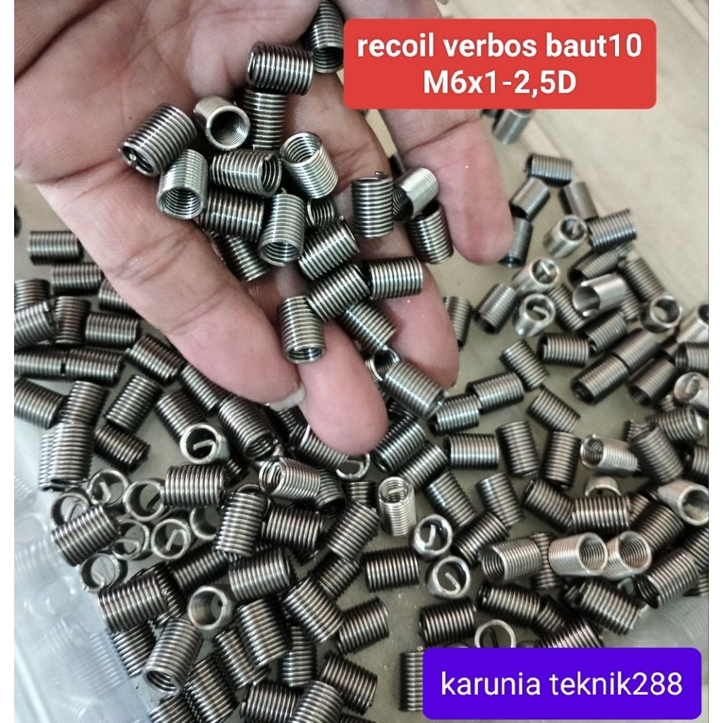 baut 10 recoil verbos m6x1-2,5d new