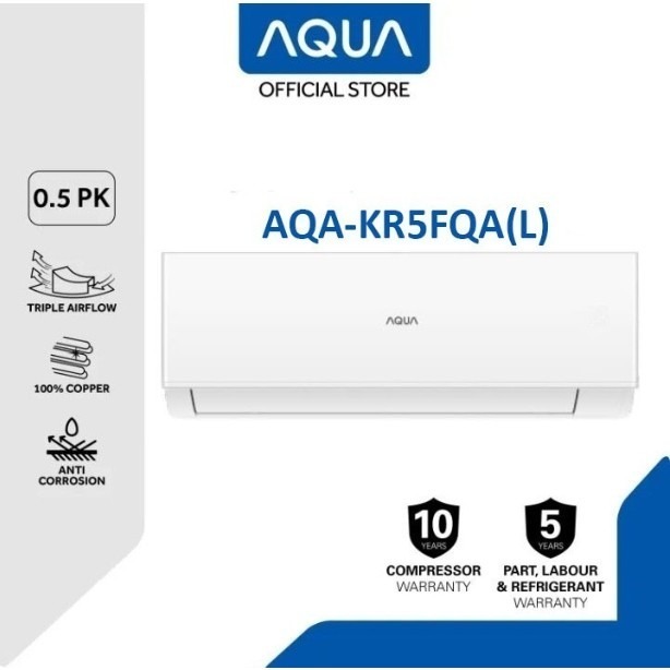 AC AQUA 1/2PK hemat listrik - (KCR-05FQAL)