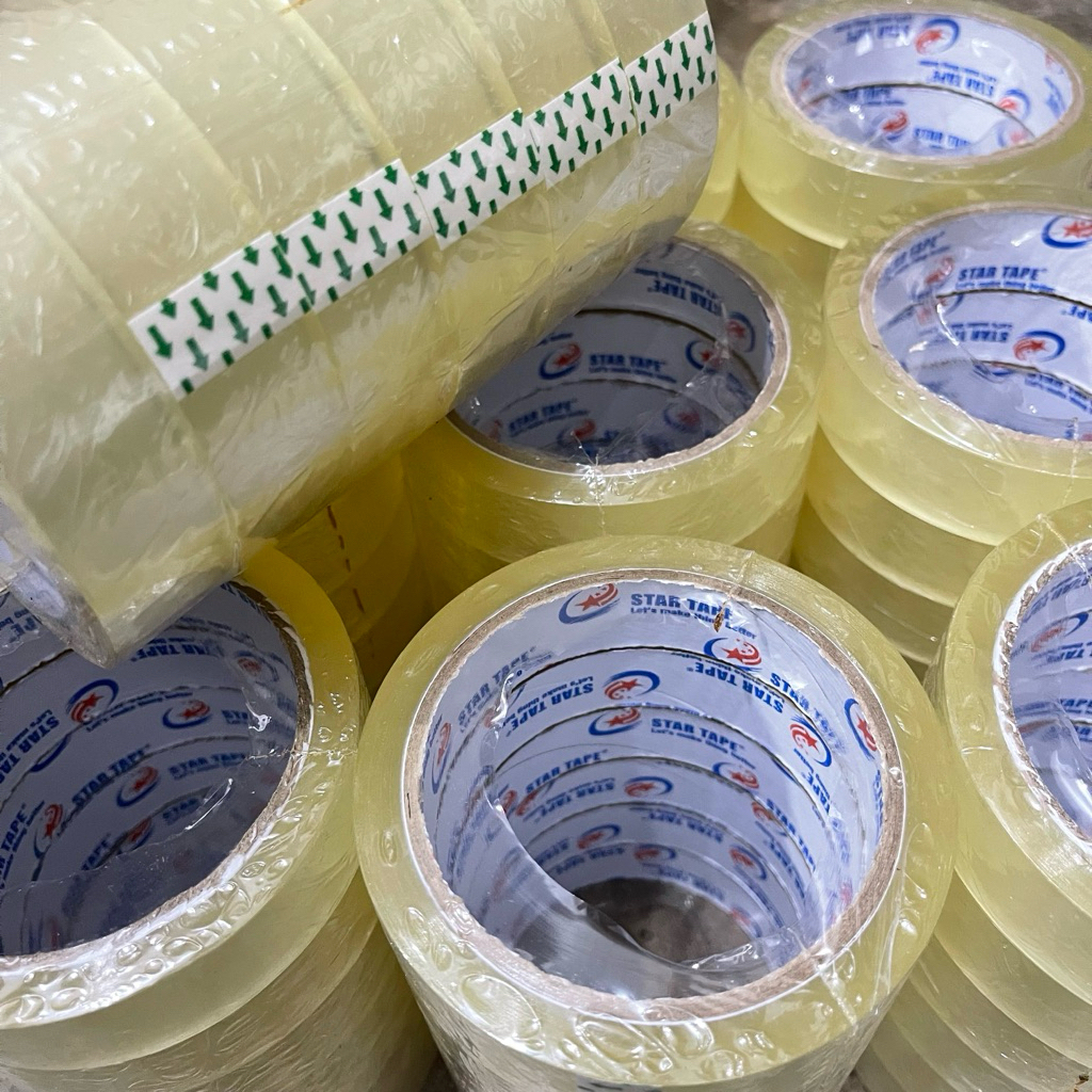 Isolasi Bening 24mm x 72 Yard - 1 Slop Isi 6 Pcs/Roll - Lakban bening 24 mm - lakban pekanbaru - pac