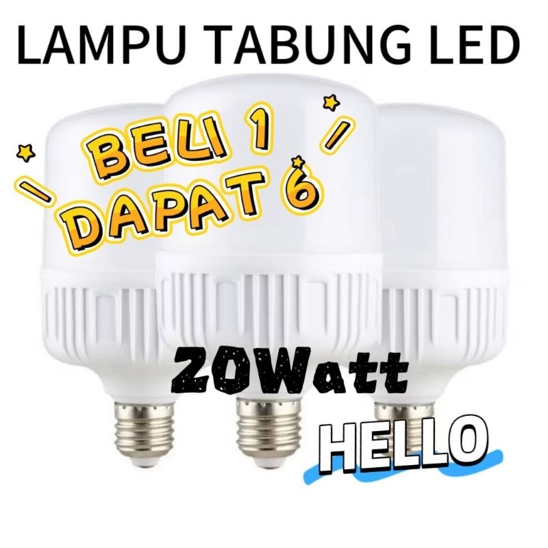 Promo Beli 1 Dapat 6 Lampu Led Jumbo 20Watt