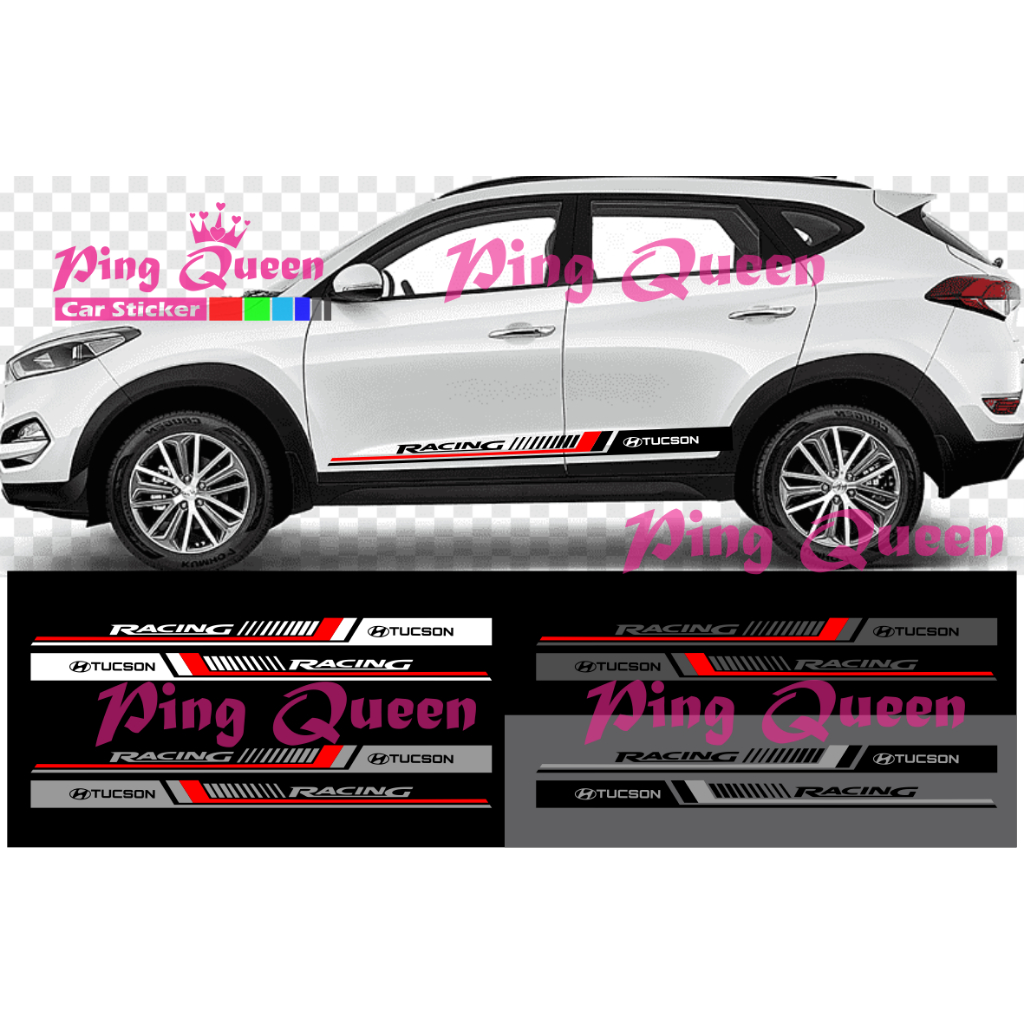 new sticker stiker mobil tucson cutting sticker mobil hyundai tucson