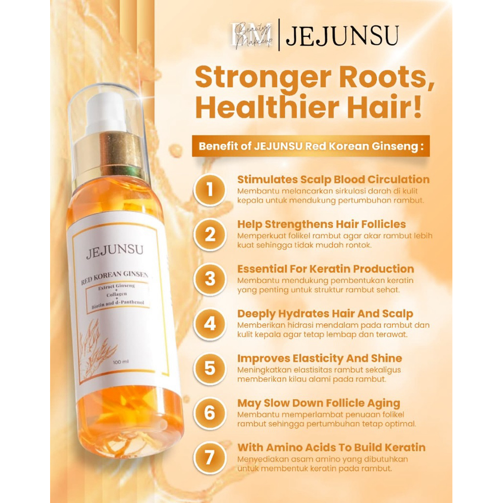 JEJUNSU HAIR TONIC BABY RED GINSENG KOREA ORIGINAL