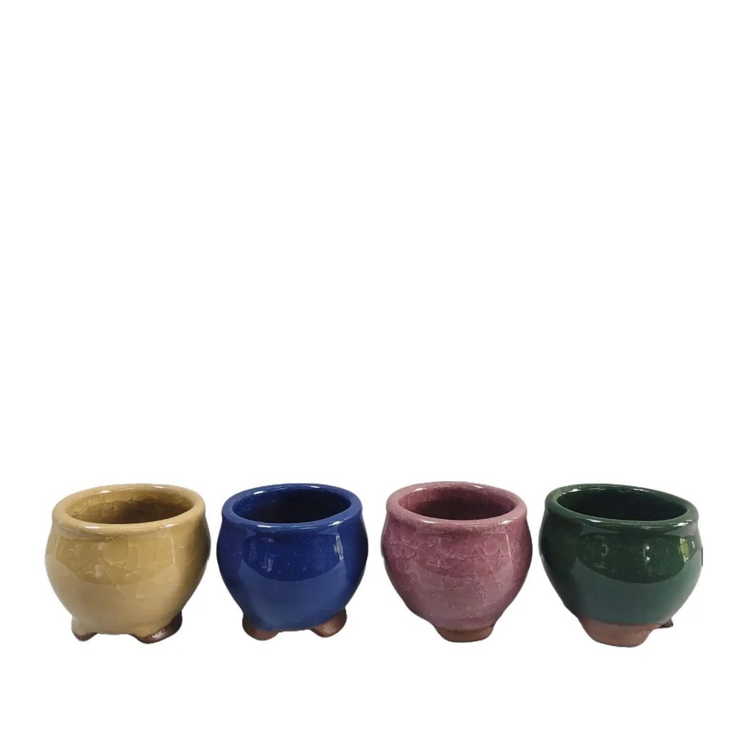 Pot Mini Pot Keramik Pot Model Bulat Berbagai Macam Warna
