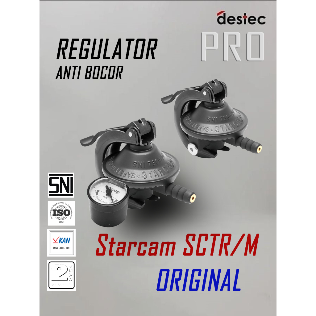 [Ramadan Sale] Regulator Kompor Gas STARCAM Tabung LPG 3Kg 5kg 12kg Original 2 Tungku dan 1 Tungku