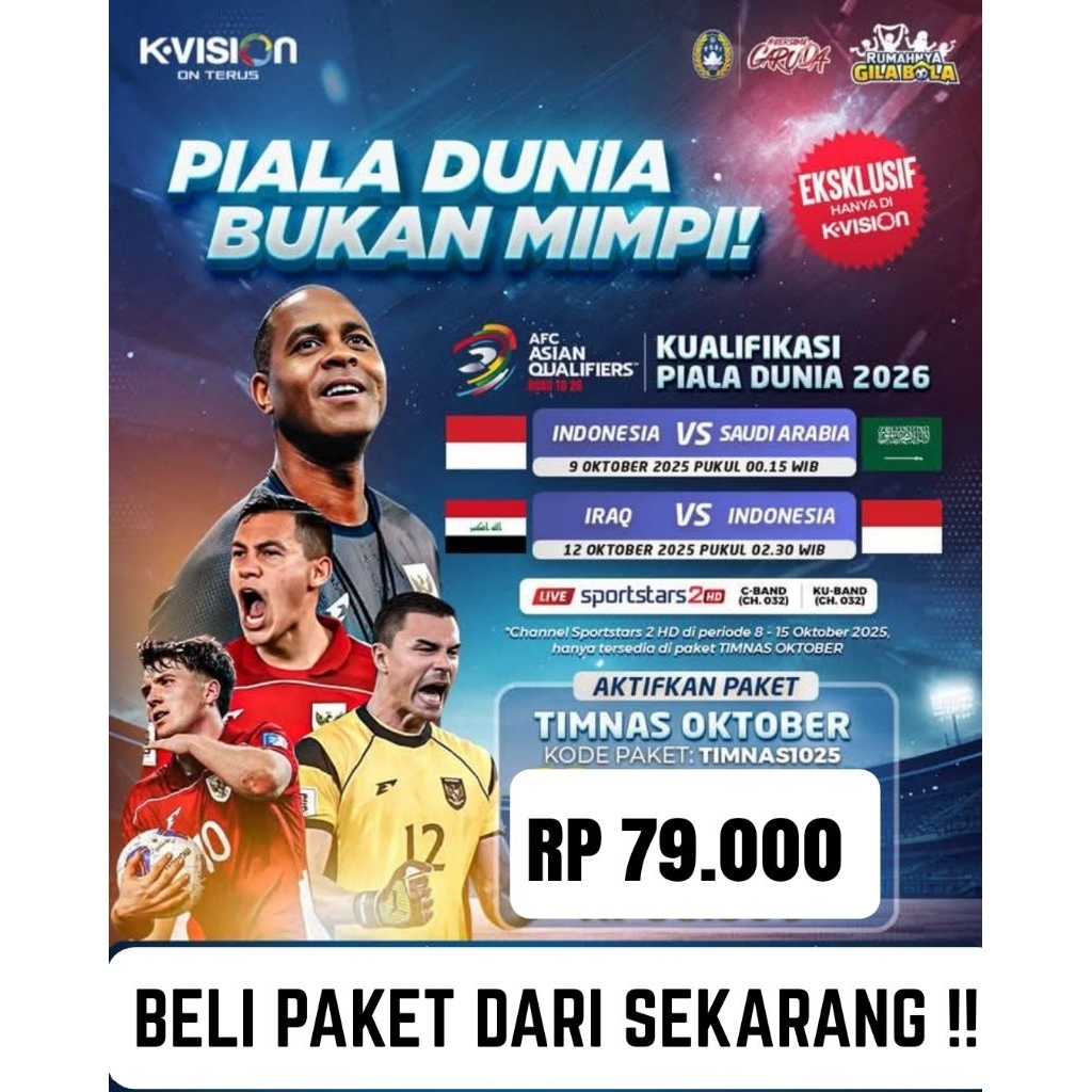 New Paket Kvision Kualifikasi Piala Dunia Maret