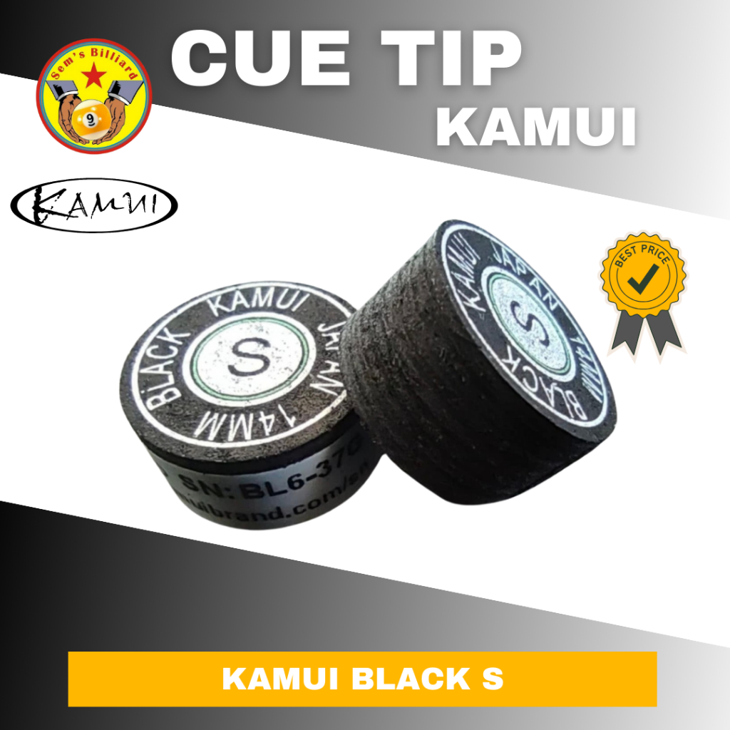 Tip kamui black S original - tip stick billiard - ujung stik