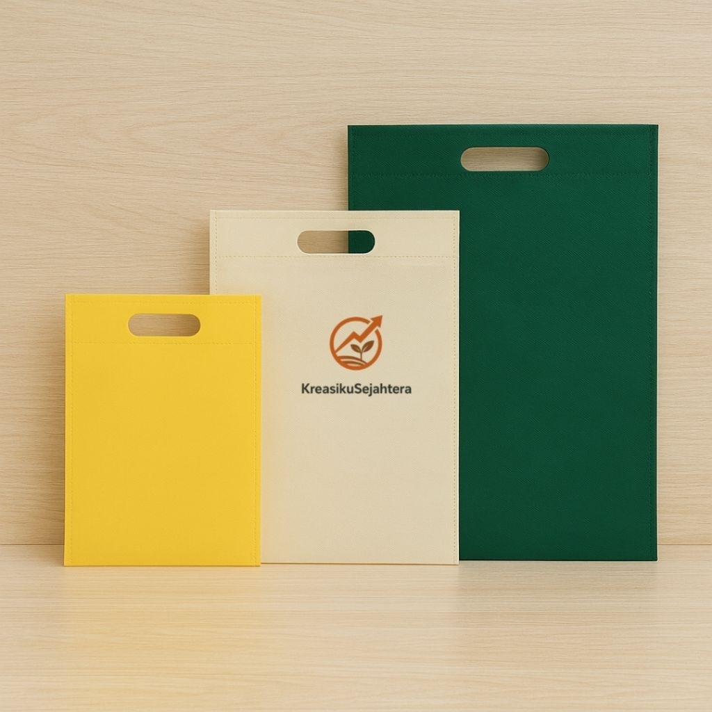 

1 kodian / 20pcs Tas Kain Spunbond Goodie Bag Oval Polos Tebal | Tas Souvenir, Belanja, Hajatan, Ulang Tahun Ukuran S (20x26 cm), Ukuran M (25x35 cm), Ukuran L (30x40 cm)