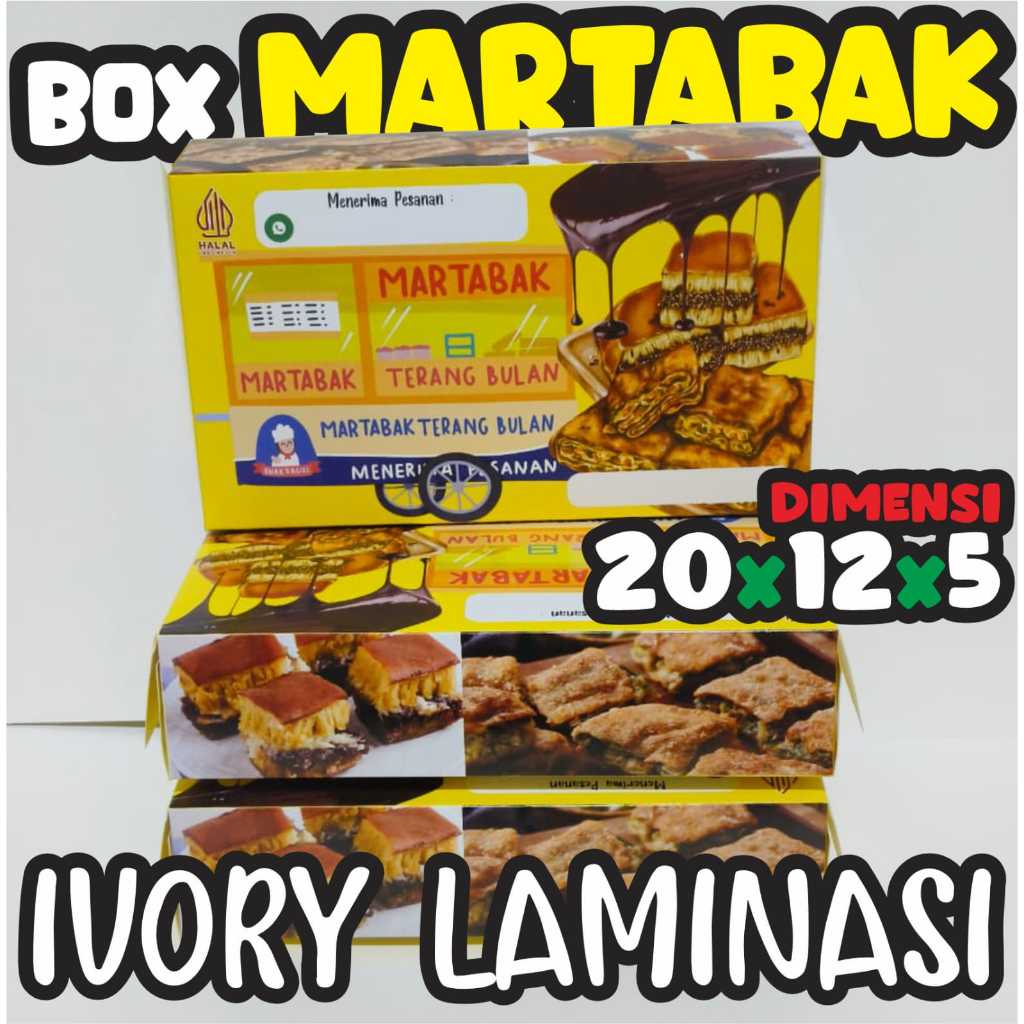 DUS Martabak laminasi/ dus martabak manis/ dus martabak telor/dus kue