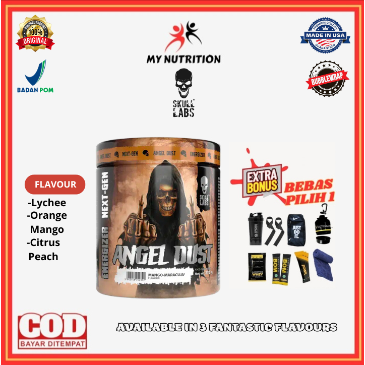 Angel Dust PWO Pre Workout 60 Serving Skull Labs Angeldust Skulllabs Suplemen Fitness Gym Preworkout