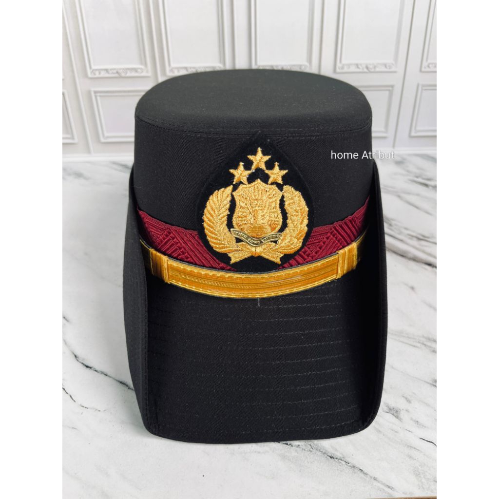 Pet pdu polri Pama polwan premium merek h Mawardi | pet Pama polwan topi