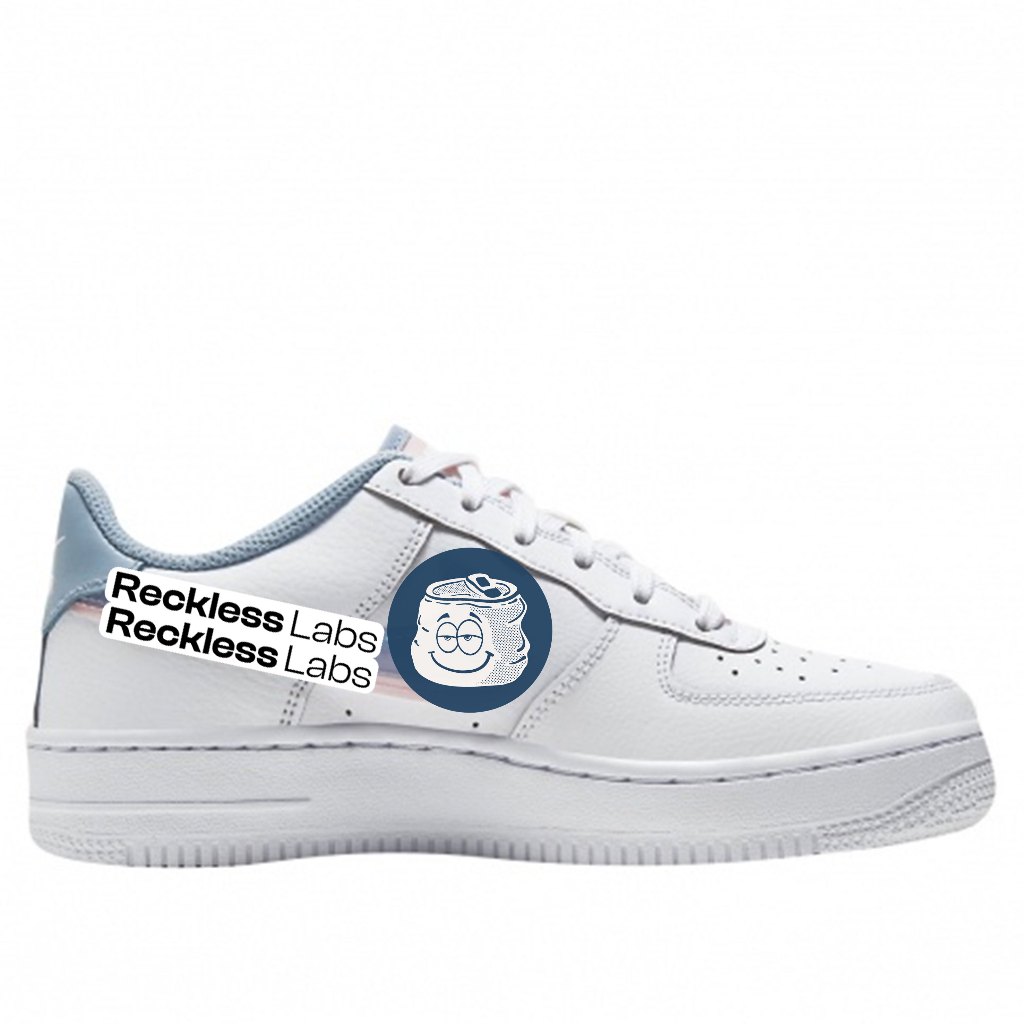 Sepatu Sneaker Air Force 1 Low LV8 Double Swoosh Light Armory Blu Original