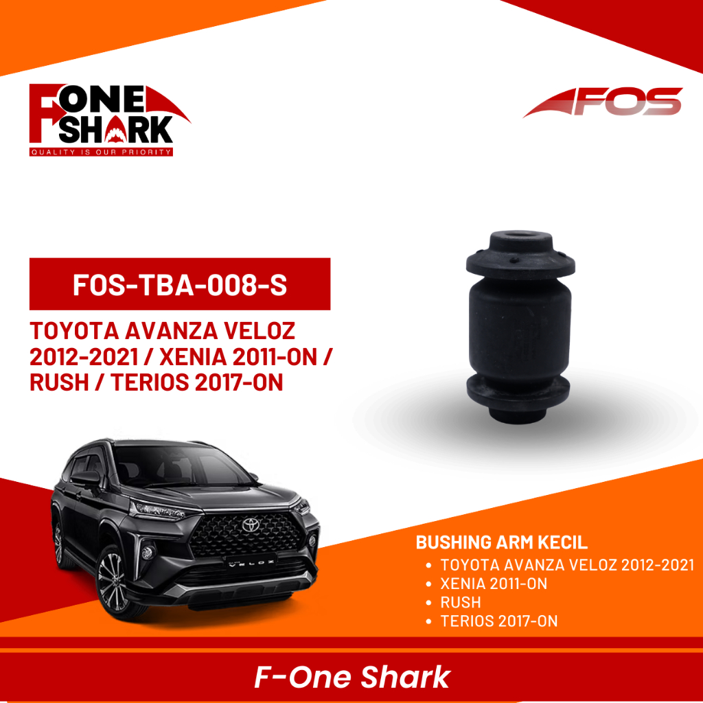 Control Arm Bushing Bosh Sayap Kecil Bawah Merk F-One Shark FOS Toyota Avanza Veloz 2012-2021 / Xeni