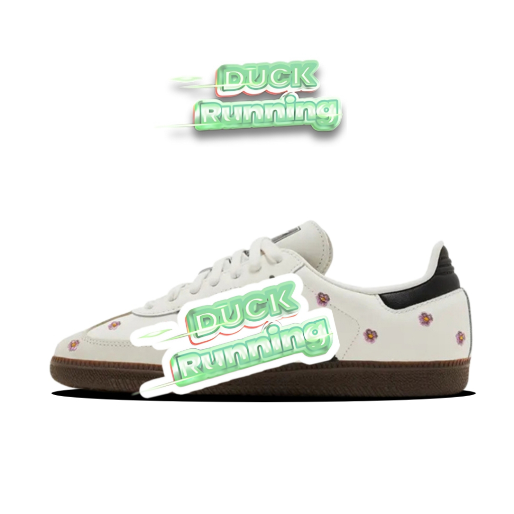Sepatu Samba OG White Floral Embroidery