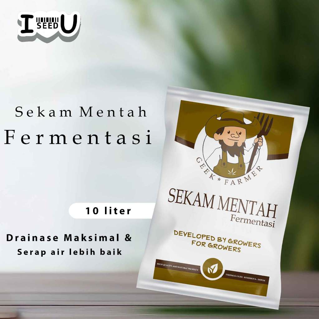Sekam Mentah Fermentasi 10L – Geek Farmer, Media Tanam Subur & Gembur Siap Pakai untuk Tanaman
