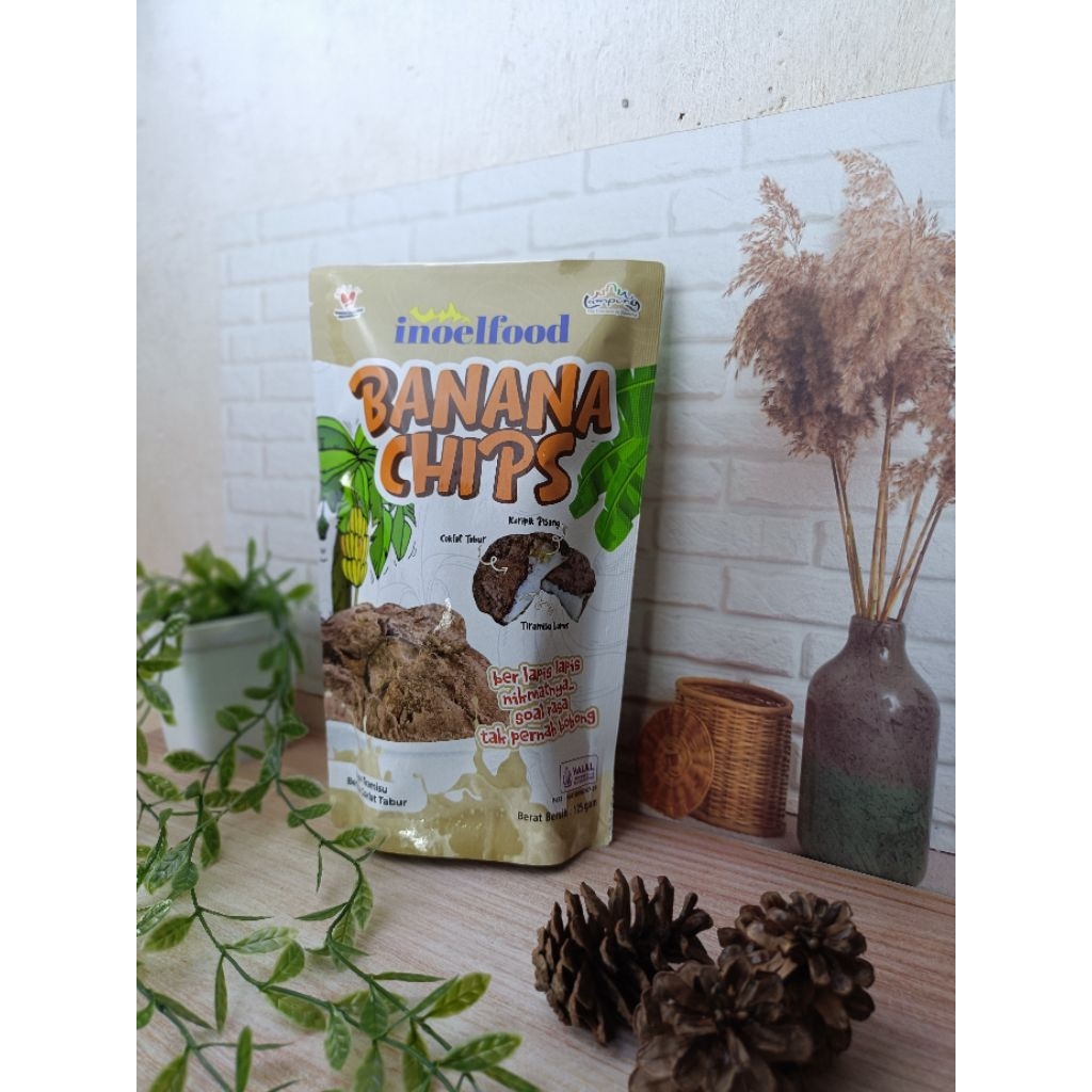 

Keripik pisang tiramisu berlapis coklat bubuk khas Lampung beli 6 gratis 1