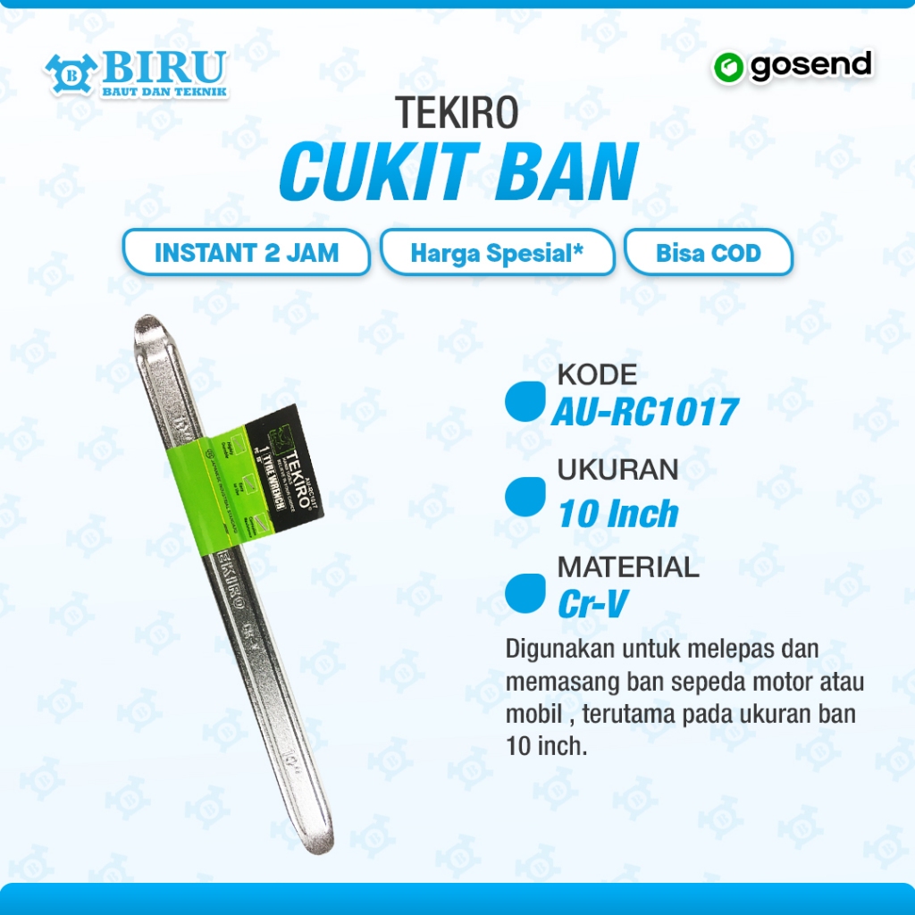 TEKIRO Congkelan Ban 10 Inch Cukit Roda Ban Motor