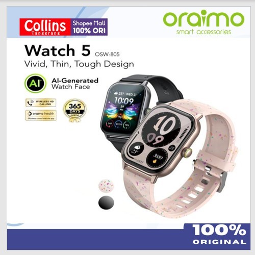 ORAIMO Smartwatch Watch 5 OSW 805 Original Resmi Official Store Ori Smart Jam Tangan Pintar Cal