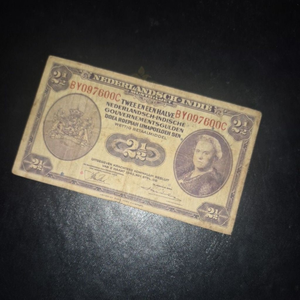 Uang Kuno Seri NICA Pecahan 2.5 Gulden (Rupiah)