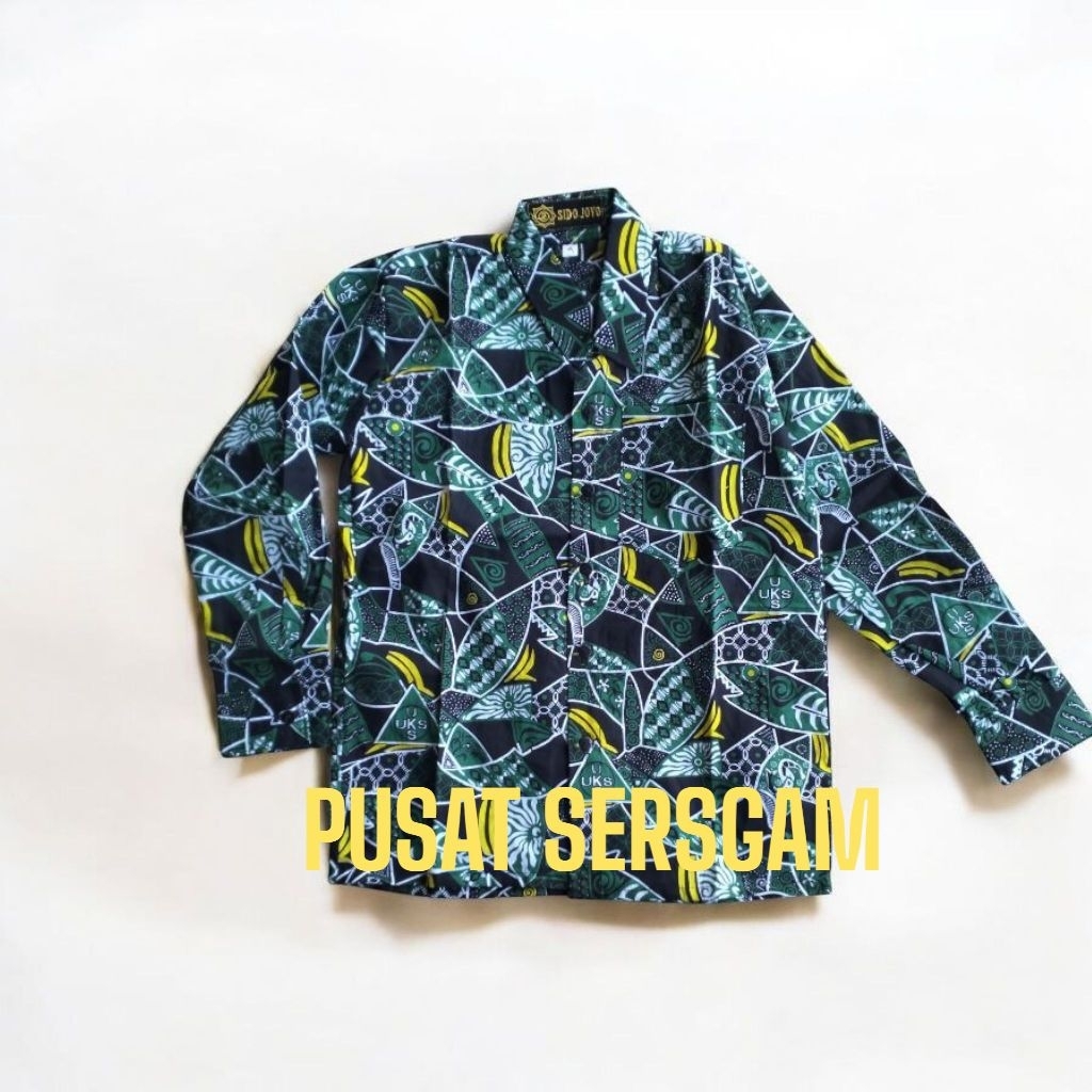 HEM BATIK SD UKS SIDOARJO LENGAN PANJANG. GUDANGE SERAGAM