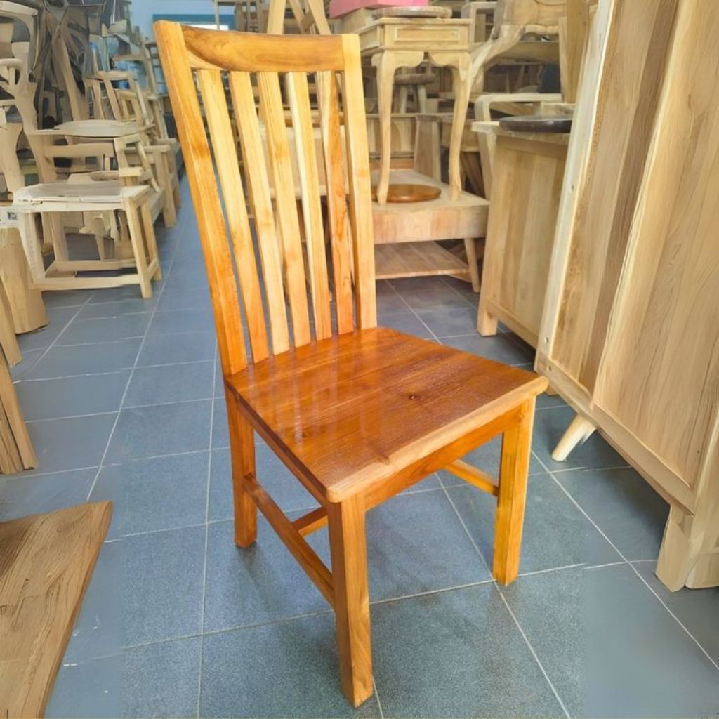 kursi kayu jati mentah (kursi balero)