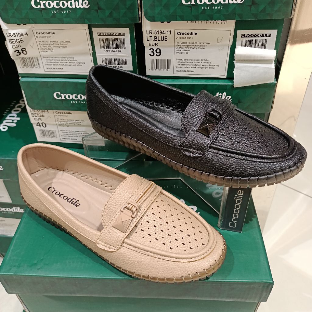 sepatu wanita loafer CROCODILE original matahari