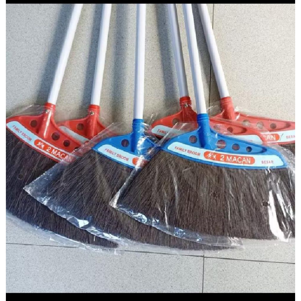 Sapu 2 macan Besar// Sapu kipas 2 macan Asli // sapu pembersih lantai Anti Rontok