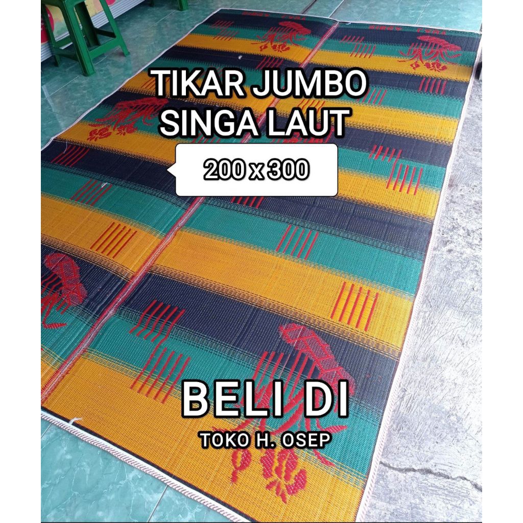 Tikar Lipat Plastik / Tikar Singa Laut Jumbo / Bahan Tebal Dan Lembut / Lebar dan Panjang / Diameter