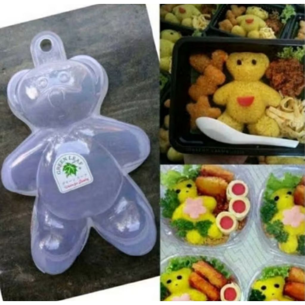 cetakan nasi bento motif panda/ cetakan kue bolu kukus karakter bentuk panda