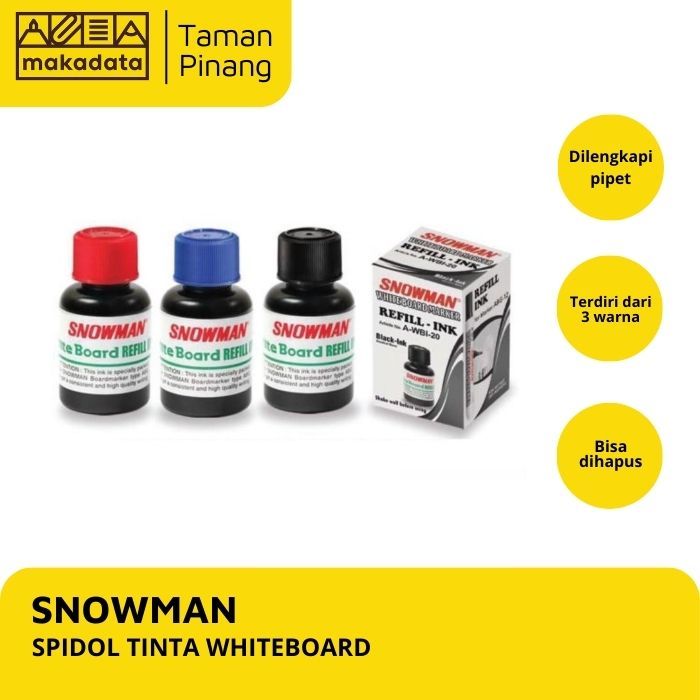 

SNOWMAN TINTA SPIDOL WHITEBOARD AWBI-20 (1PCS)