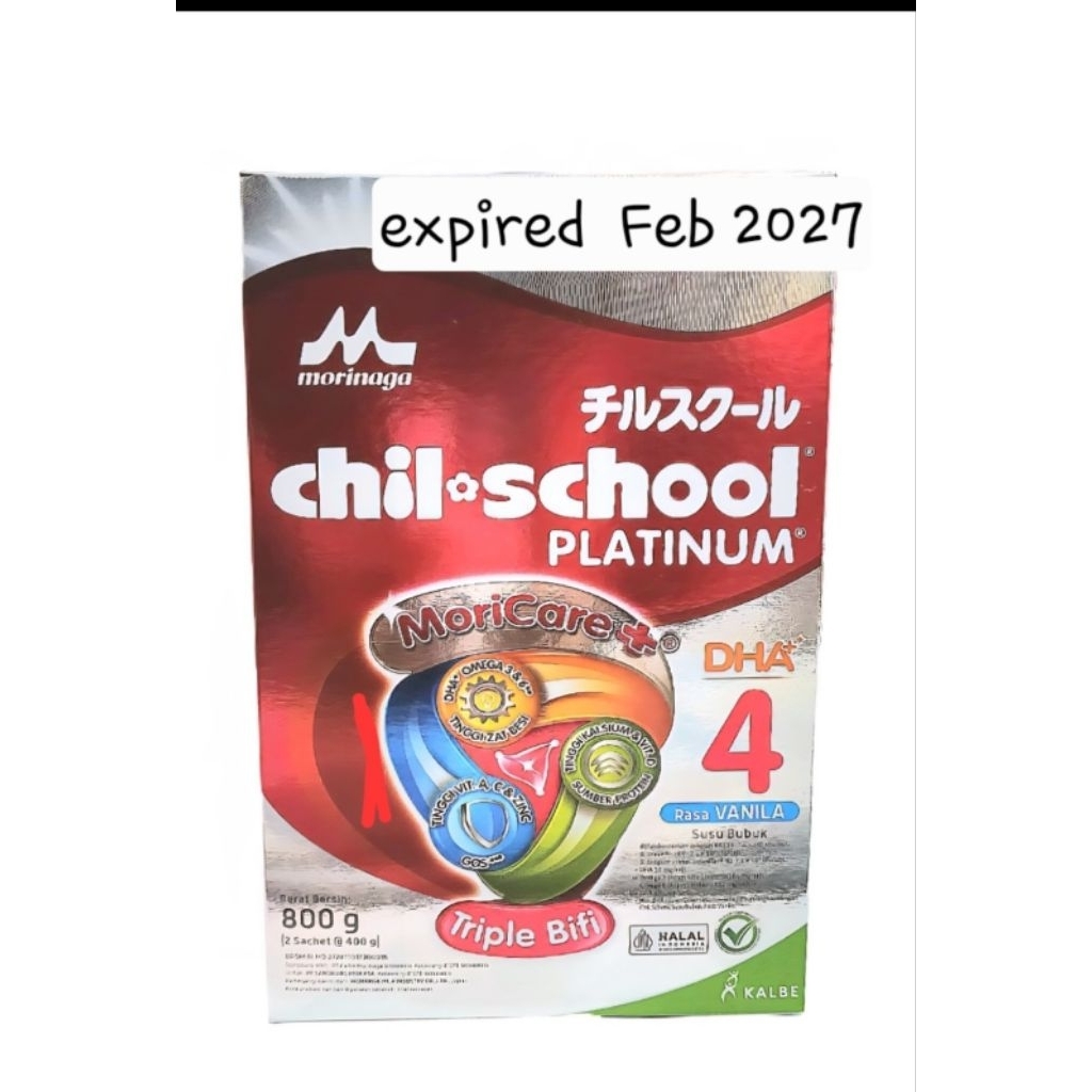 

Chil School Platinum 4 800gr Vanilla expired Feb 2027 | susu anak 3-12 tahun