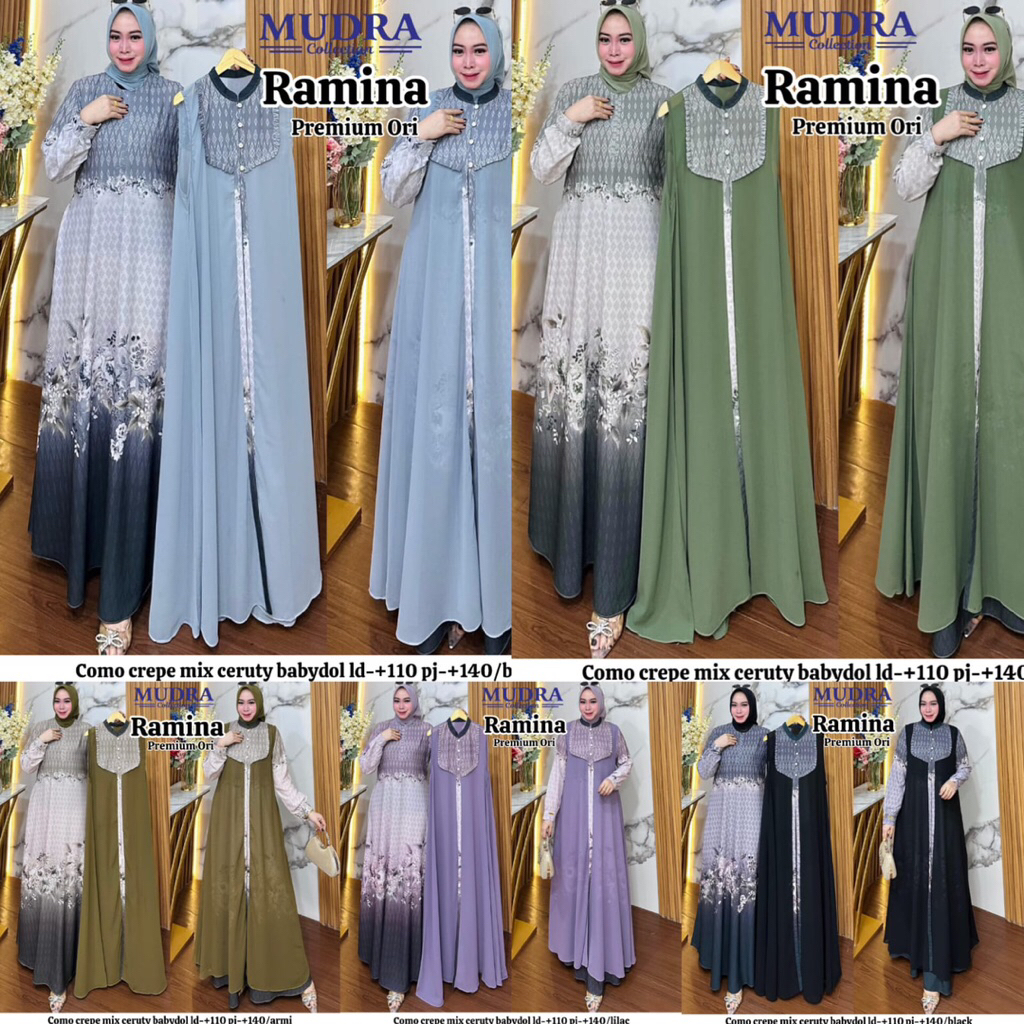GAMIS DRESS RAMINA ORIGINAL BY MUDRA