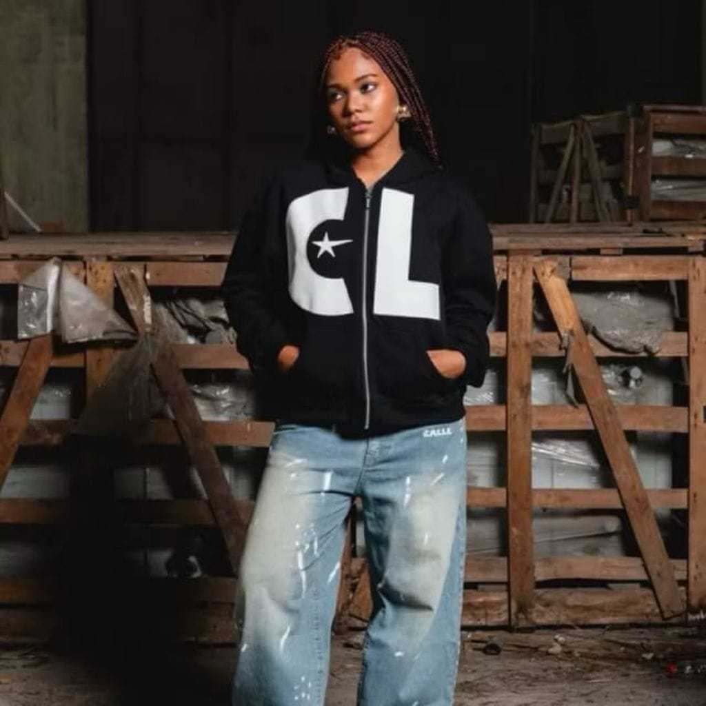 Hoodie Zipper Boxy CALLE Full Zip Black Hoodie // Full Zip Pink Hoodie // Full Zip Brown Hoodie // F