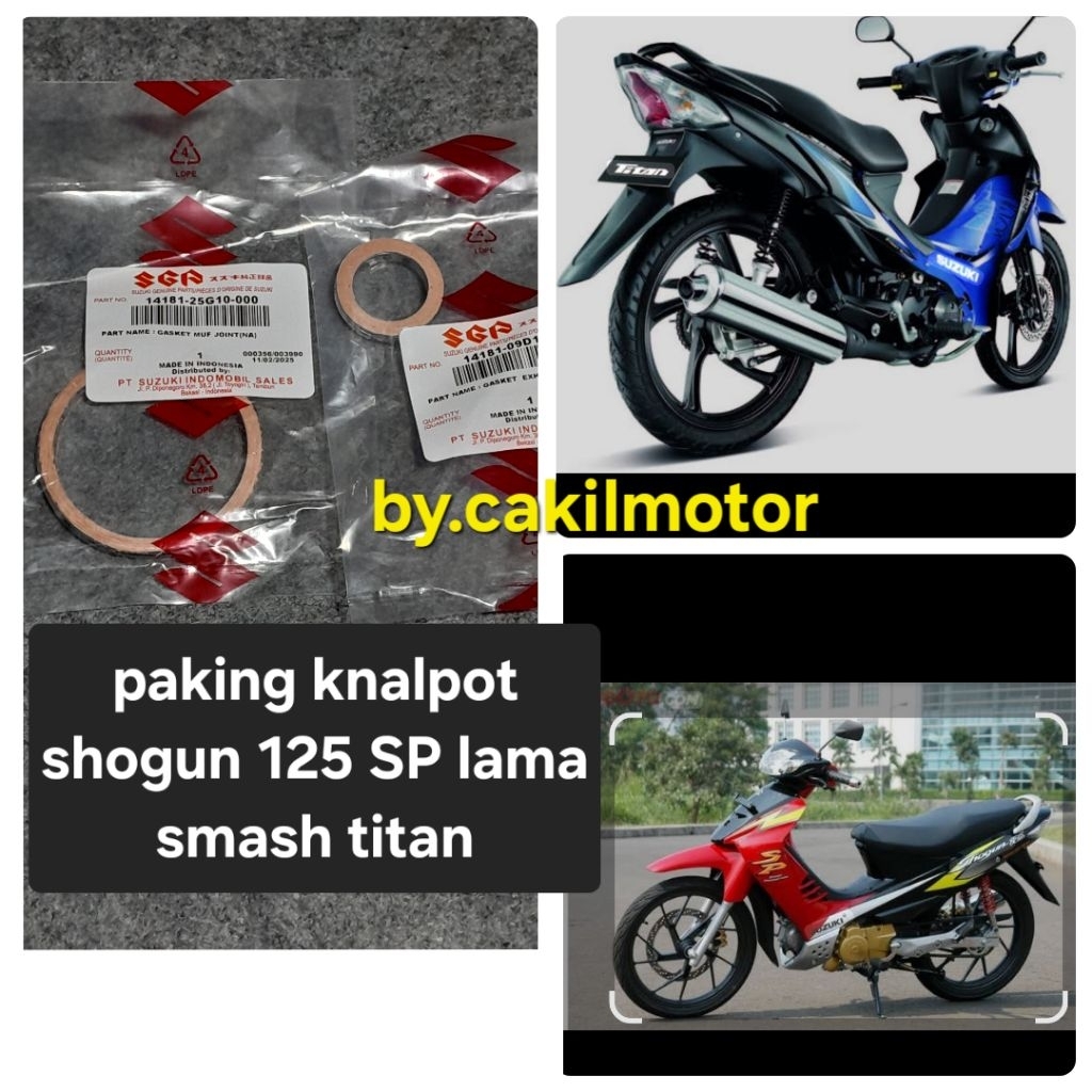paking knalpot shogun 125 SP FD lama smash titan original sgp