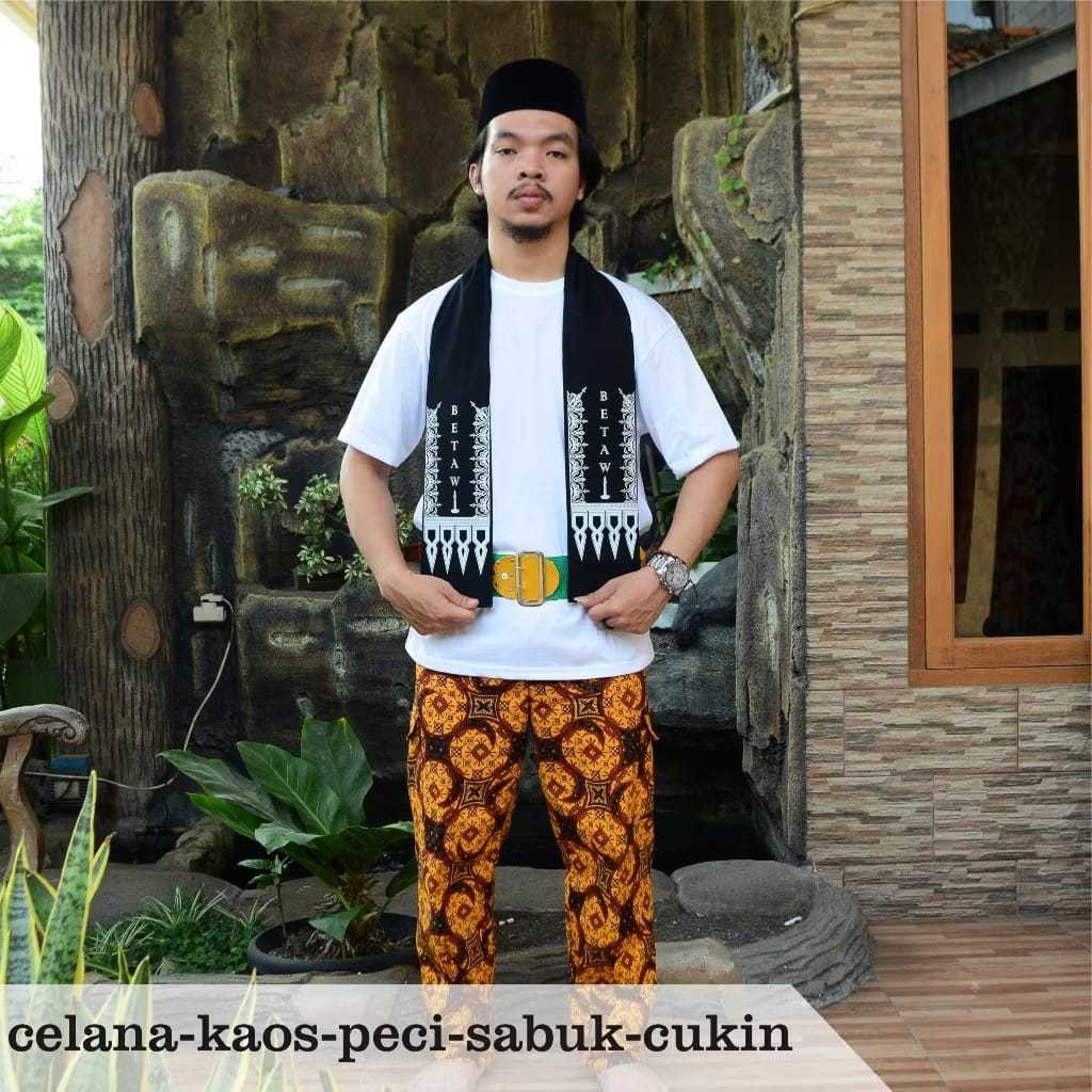 Paket Baju Betawi/Pakaian Adat Betawi/Baju Betawi Pria/Pakaian Tradisional