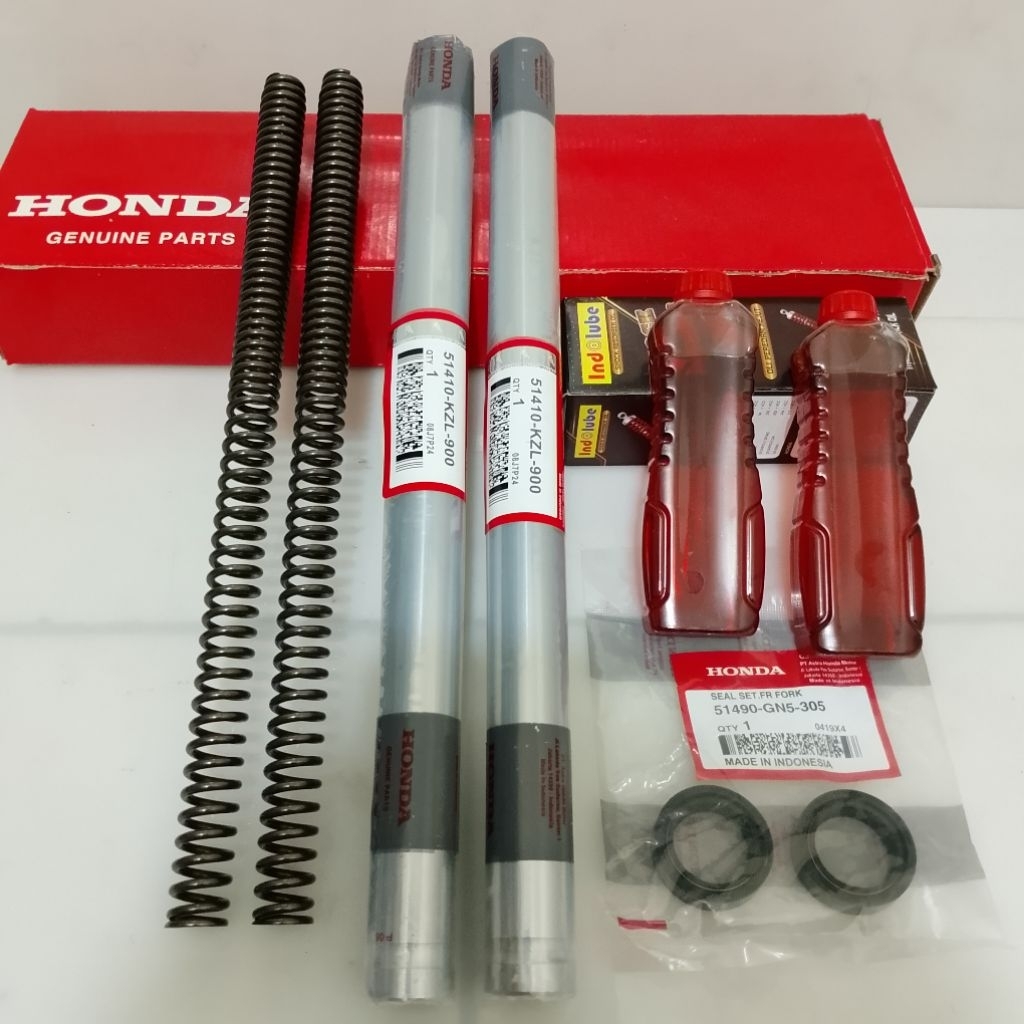 Paket lengkap As shock depan honda KZL Beat fi Beat fi 2013-2019 sepasang sok+sil+per+oli