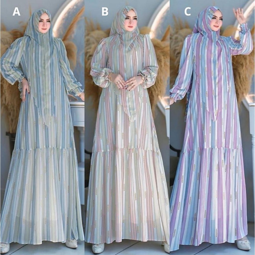 KHATTI-MUZDALIFAH GAMIS SET HIJAB VOAL BY YODIZEIN SYAR'I