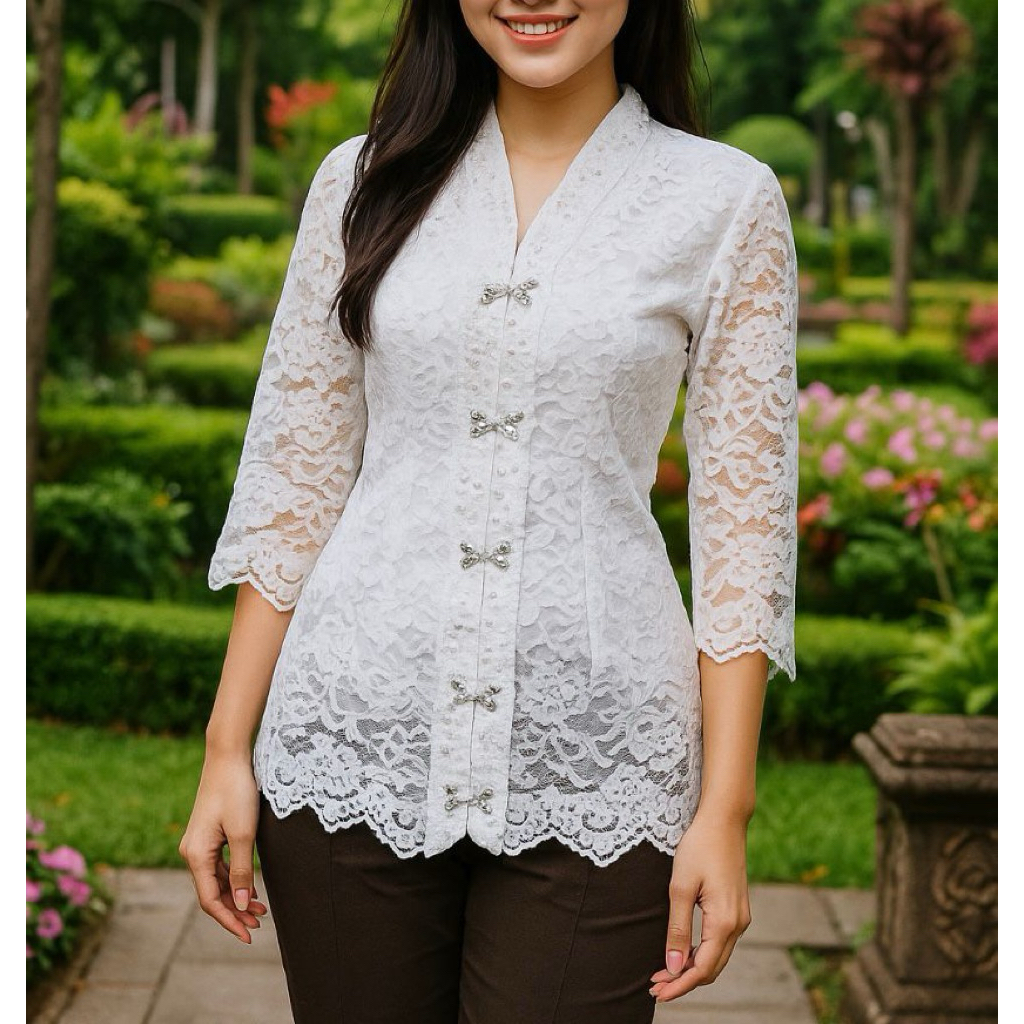 Kebaya kartini payet mewah Baju renda kartini halus
