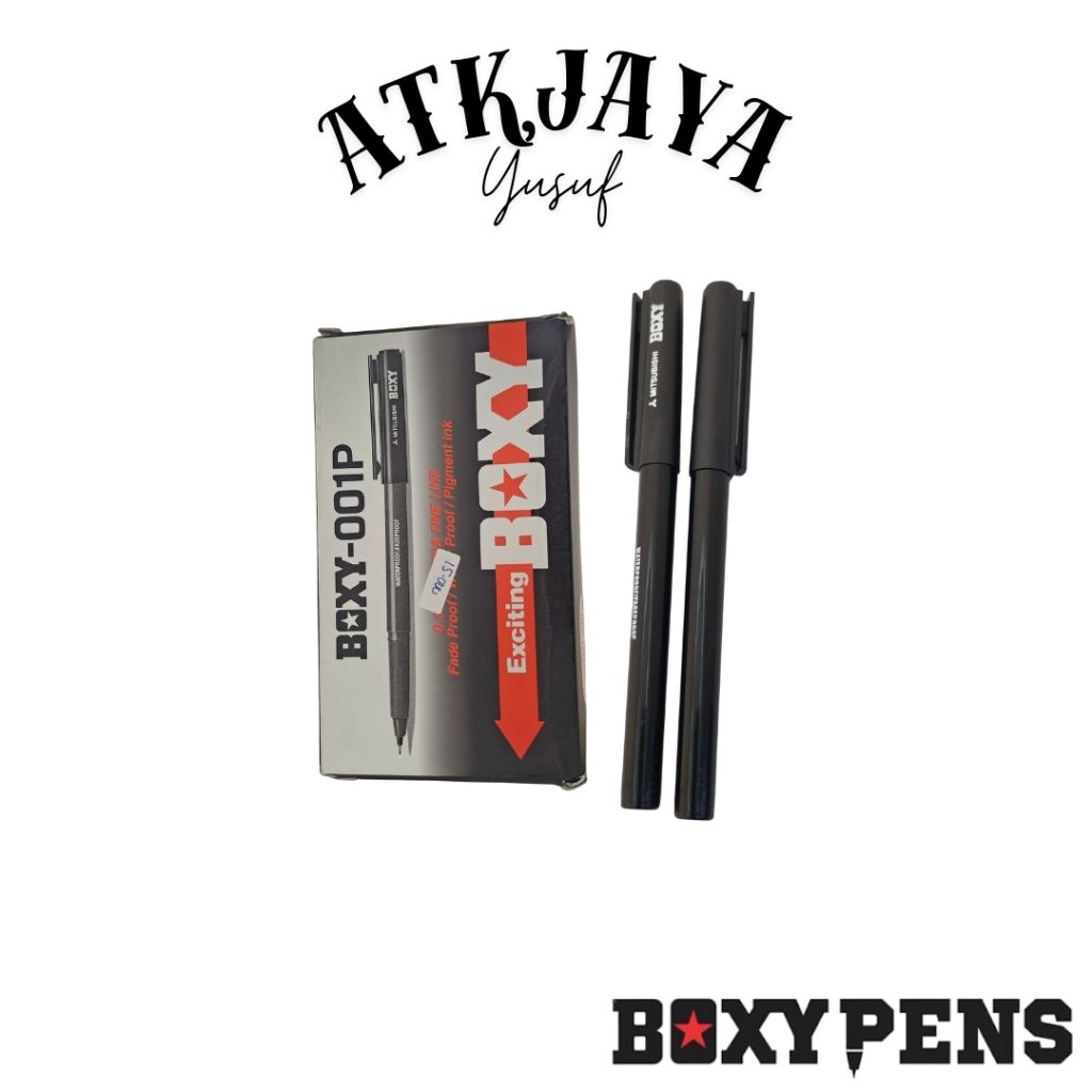 

Pulpen Boxy 001P – Tinta Hitam Pigment Permanen, Lancar & Anti Pudar (1 Lusin)