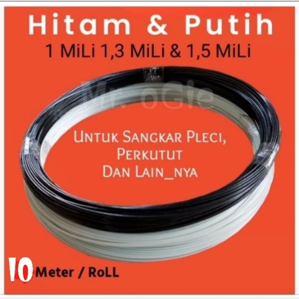 RUJI FIBER LAYANGAN NAGA, SANGKAR BURUNG DIAMETER 1/1,3/1.5 MILI HITAM & PUTIH TERBAIK