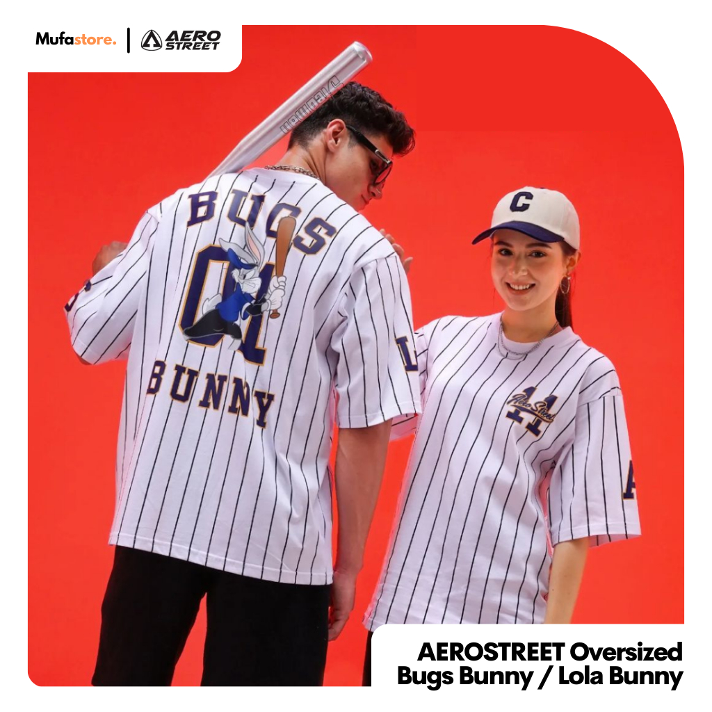Aerostreet T Shirt Oversize Bugs Bunny / Lola Bunny | Kaos T-shirt Original